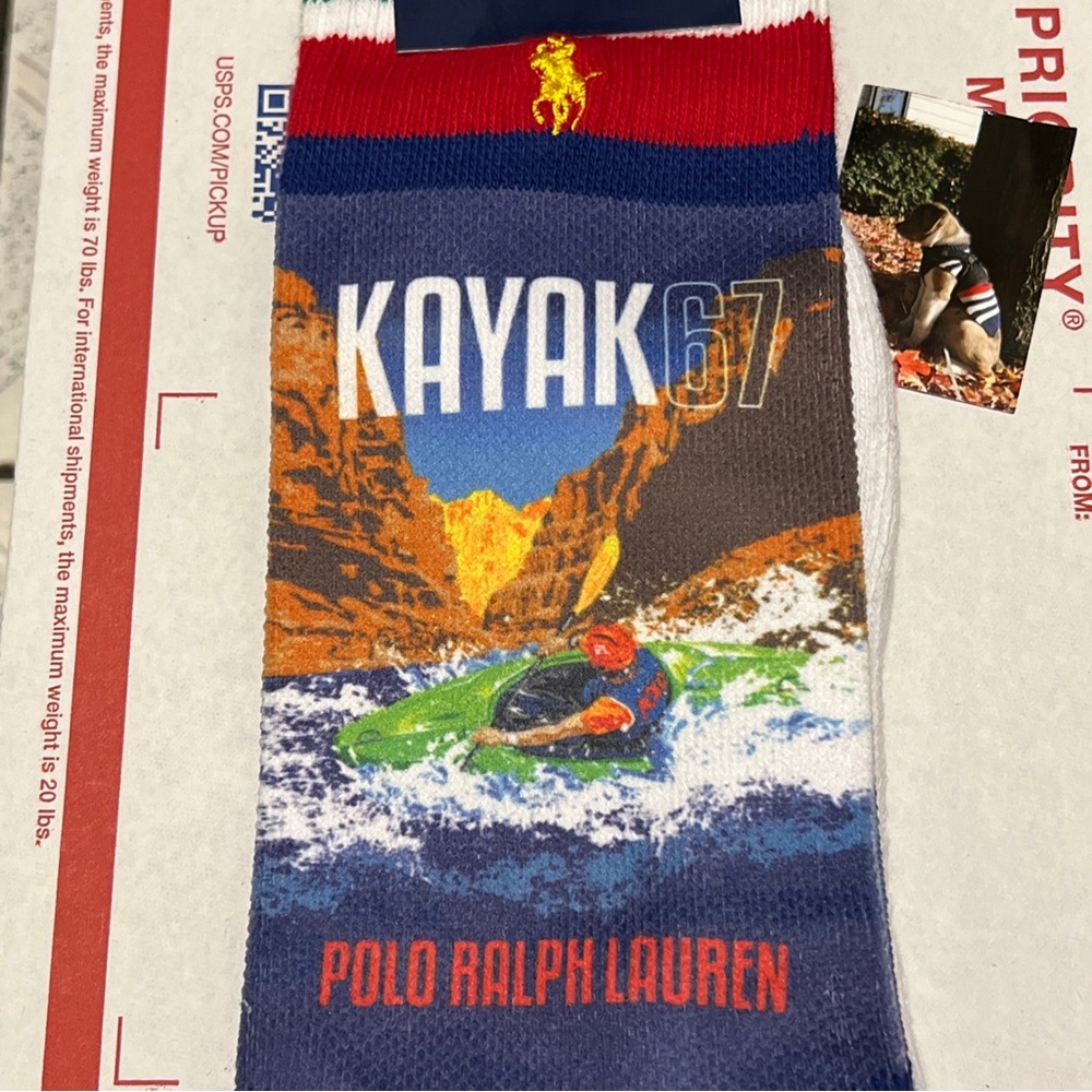 New Polo Ralph Lauren Polo Expedition Whitewater Kayak 67 Men’s Size 10-13 - Picture 3 of 7